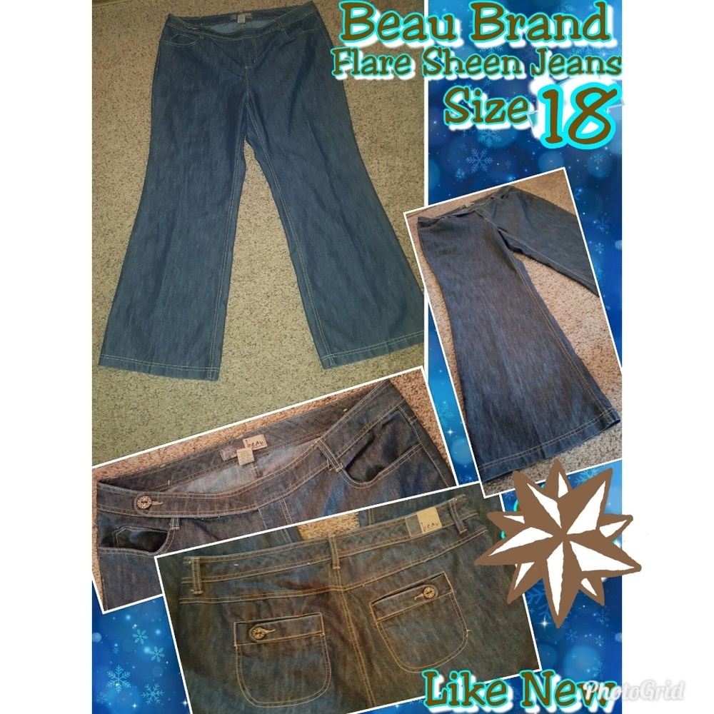 Flare Plus Size 18 Sheen Style Jeans